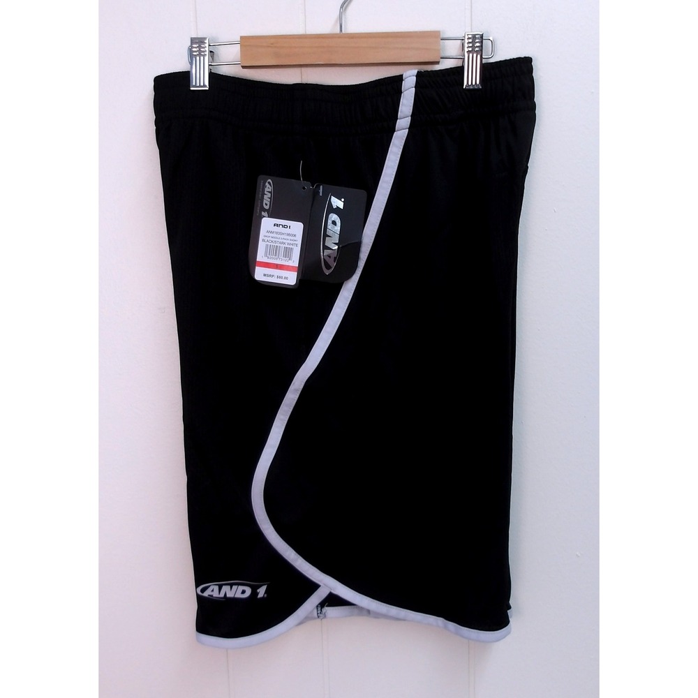 AND 1 Men's Black Athletic Basketball Gym Shorts Activewear Sz S / #9199